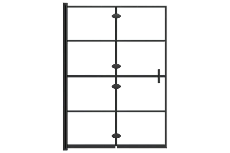Leddet dusjdør ESG 100x140 cm svart - Hus & oppussing - Kjøkken & bad - Baderom - Dusjer