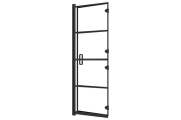 Leddet dusjdør ESG 100x140 cm svart - Hus & oppussing - Kjøkken & bad - Baderom - Dusjer