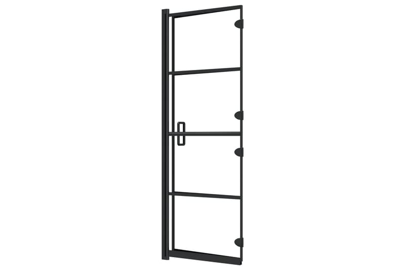 Leddet dusjdør ESG 100x140 cm svart - Hus & oppussing - Kjøkken & bad - Baderom - Dusjer