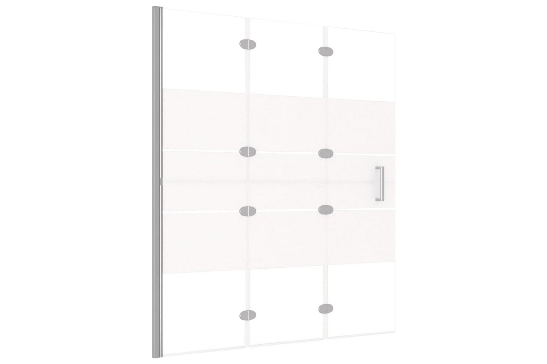 Leddet dusjdør ESG 120x140 cm hvit - Hus & oppussing - Kjøkken & bad - Baderom - Dusjer