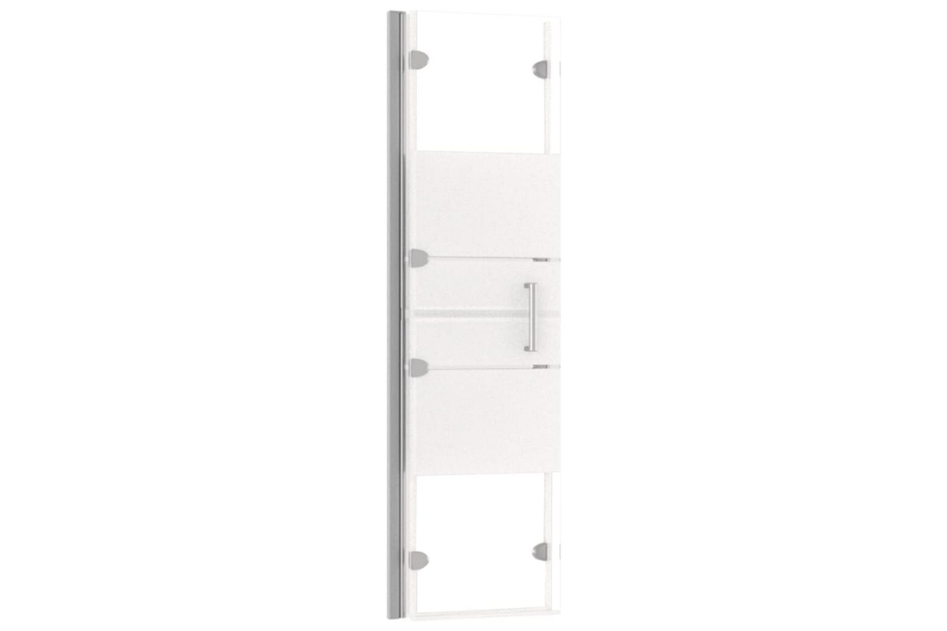 Leddet dusjdør ESG 120x140 cm hvit - Hus & oppussing - Kjøkken & bad - Baderom - Dusjer