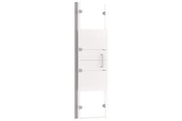 Leddet dusjdør ESG 120x140 cm hvit - Hus & oppussing - Kjøkken & bad - Baderom - Dusjer