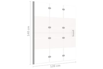 Leddet dusjdør ESG 120x140 cm hvit - Hus & oppussing - Kjøkken & bad - Baderom - Dusjer
