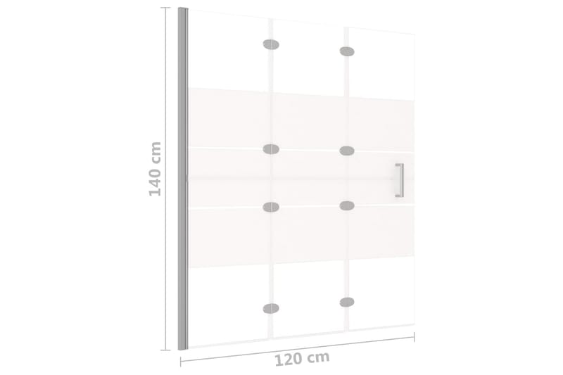 Leddet dusjdør ESG 120x140 cm hvit - Hus & oppussing - Kjøkken & bad - Baderom - Dusjer