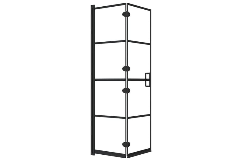 Leddet dusjdør ESG 80x140 cm svart - Hus & oppussing - Kjøkken & bad - Baderom - Dusjer