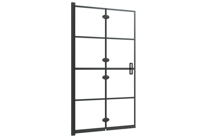 Leddet dusjdør ESG 80x140 cm svart - Hus & oppussing - Kjøkken & bad - Baderom - Dusjer