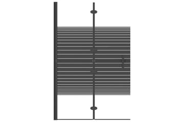 Leddet dusjdør ESG 80x140 cm svart - Hus & oppussing - Kjøkken & bad - Baderom - Dusjer