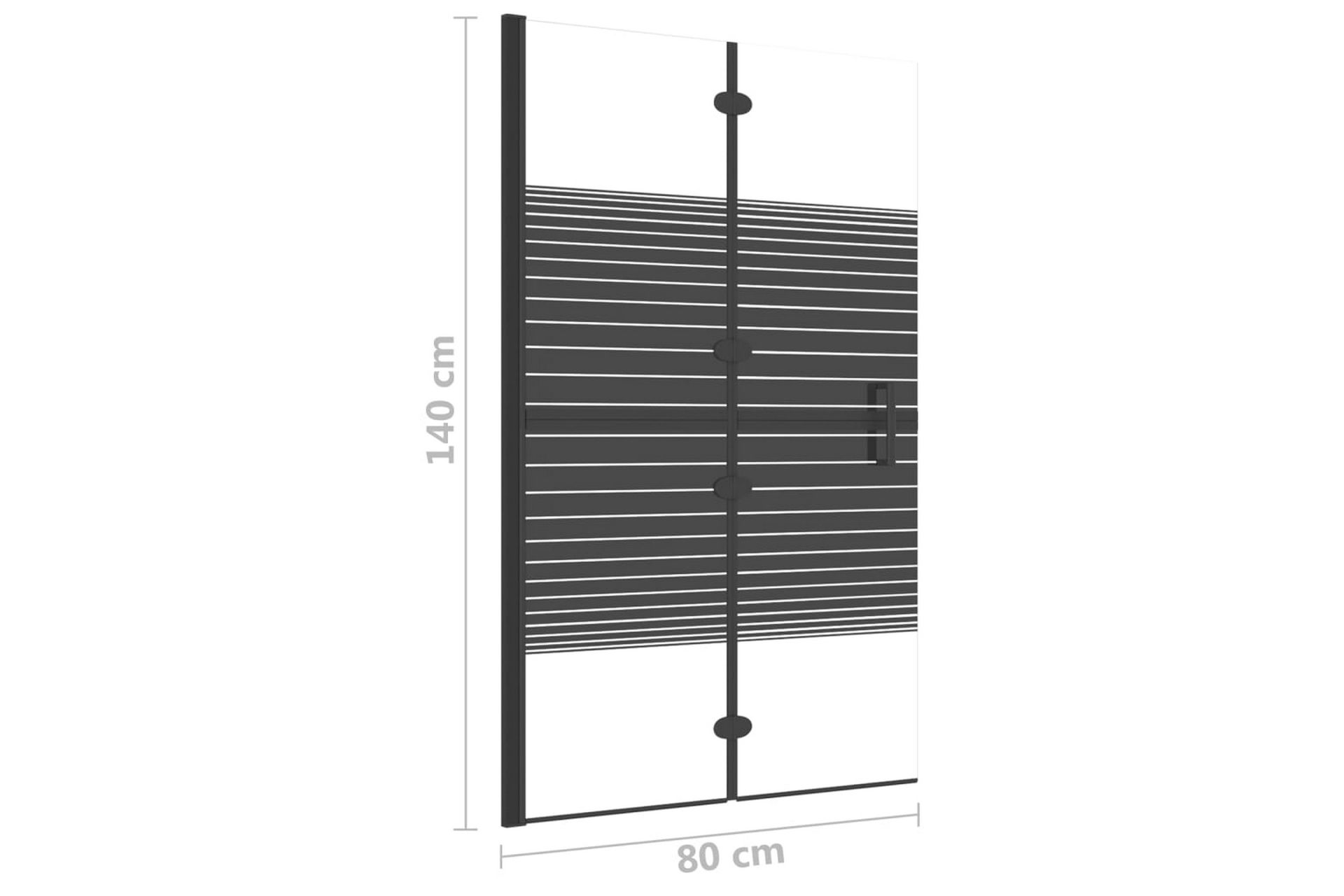 Leddet dusjdør ESG 80x140 cm svart - Hus & oppussing - Kjøkken & bad - Baderom - Dusjer