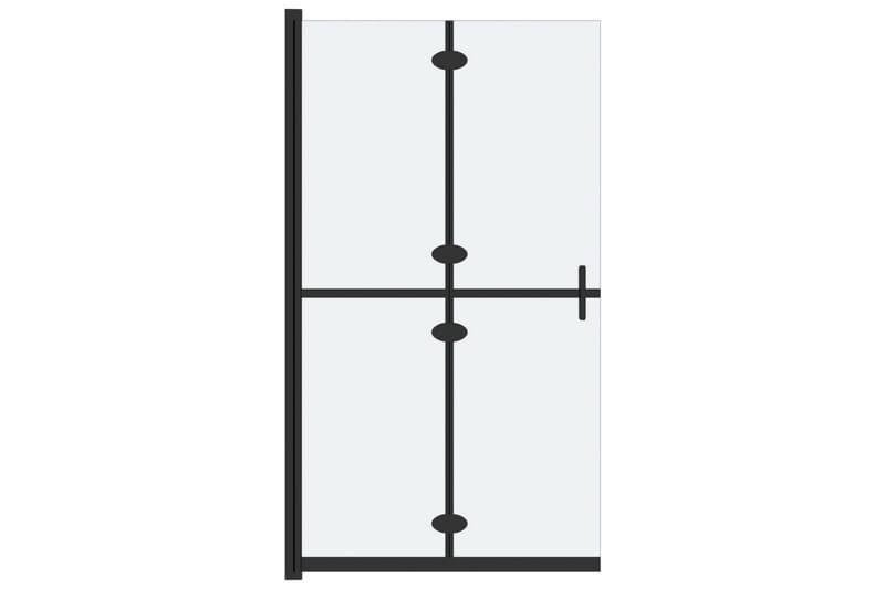 Sammenleggbar dusjvegg med frostet ESG-glass 80x190 cm - Gjennomsiktig - Dusjvegger