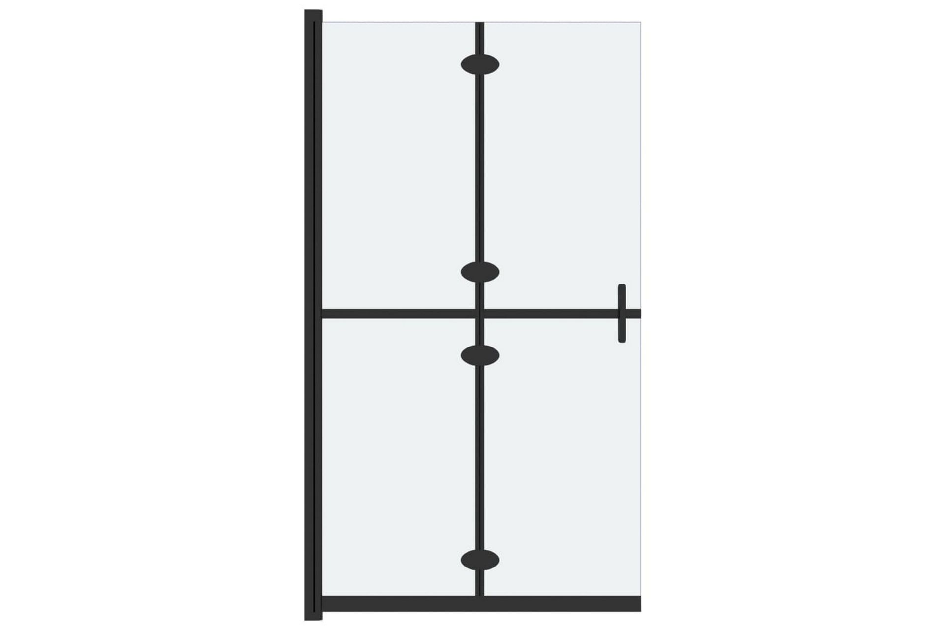 Sammenleggbar dusjvegg med frostet ESG-glass 90x190 cm - Gjennomsiktig - Hus & oppussing - Kjøkken & bad - Baderom - Dusjer