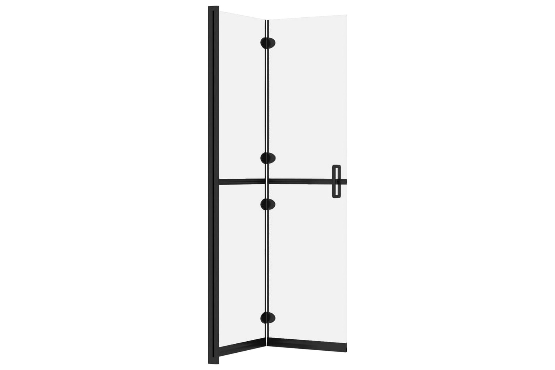 Sammenleggbar dusjvegg med frostet ESG-glass 90x190 cm - Gjennomsiktig - Hus & oppussing - Kjøkken & bad - Baderom - Dusjer