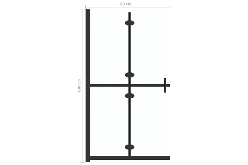 Sammenleggbar dusjvegg med gjennomsiktig ESG-glass 80x190 cm - Gjennomsiktig - Hus & oppussing - Kjøkken & bad - Baderom - Dusjer