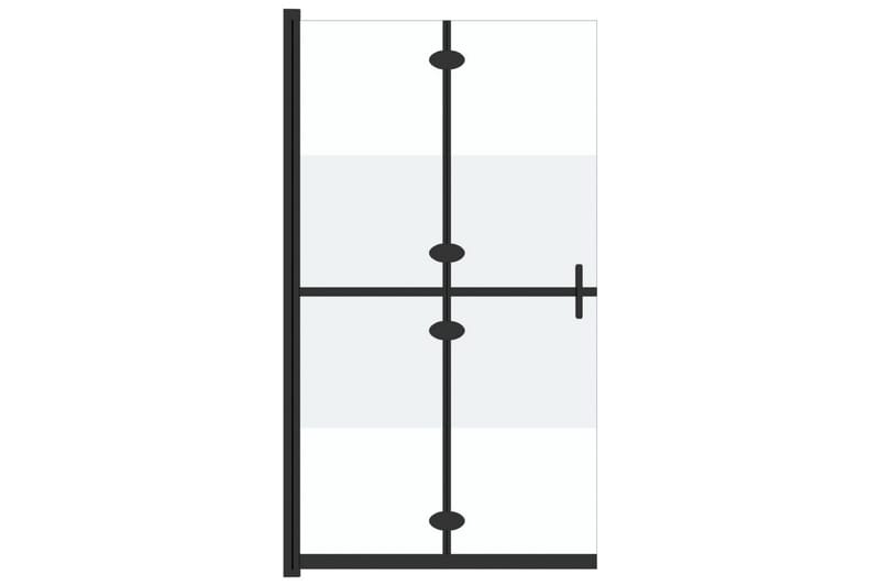 Sammenleggbar dusjvegg med halvfrostet ESG-glass 70x190 cm - Gjennomsiktig - Hus & oppussing - Kjøkken & bad - Baderom - Dusjer