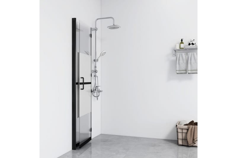 Sammenleggbar dusjvegg med halvfrostet ESG-glass 70x190 cm - Gjennomsiktig - Hus & oppussing - Kjøkken & bad - Baderom - Dusjer