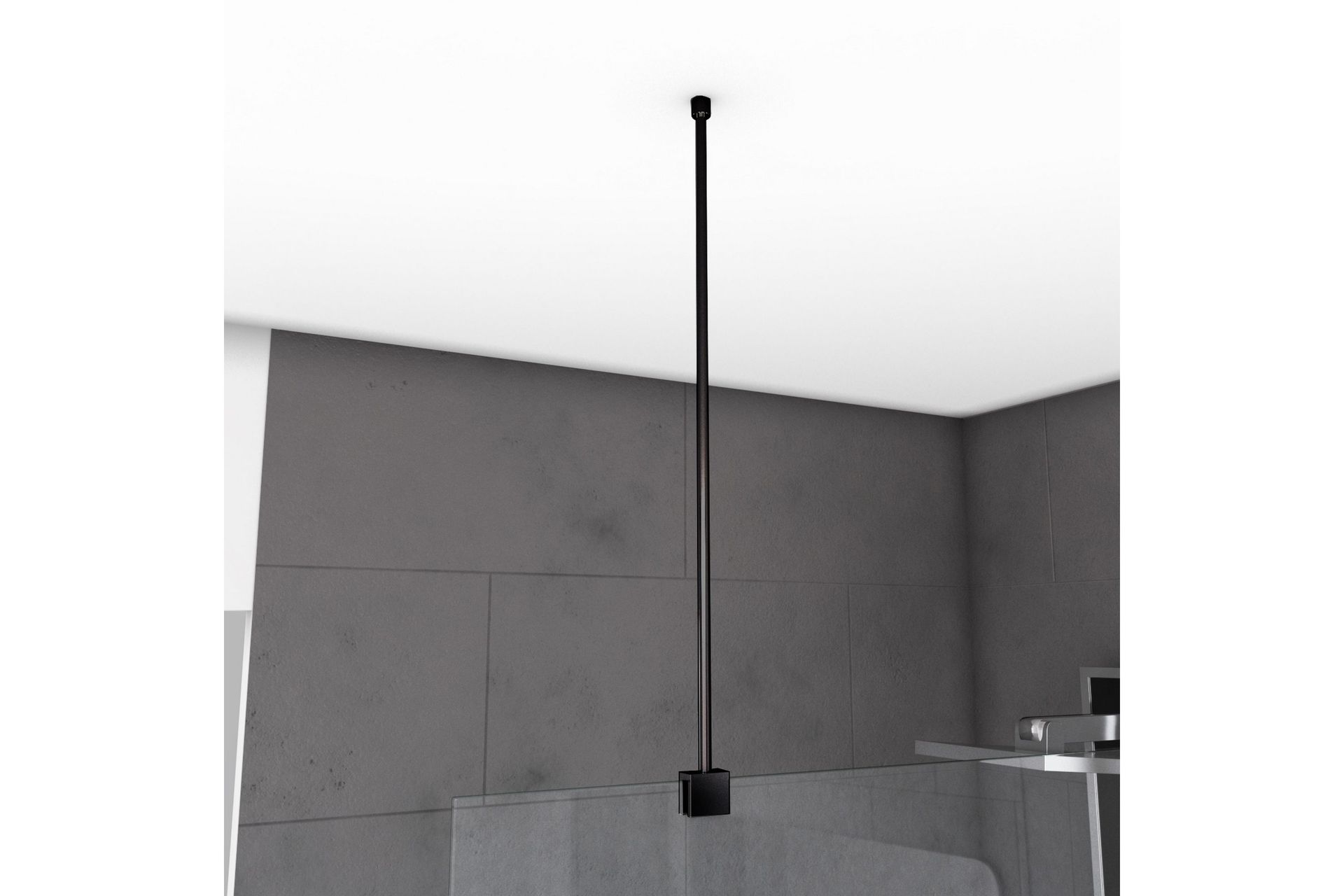 Dusjstang 60 cm - Svart
