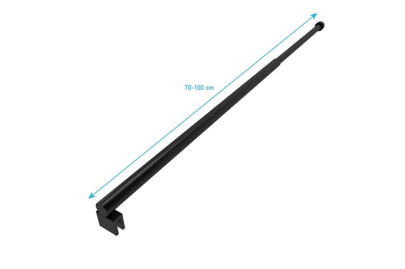 Dusjstang 70 cm - Svart - Hus & oppussing - Kjøkken & bad - Baderom - Dusjutstyr & tilbehør