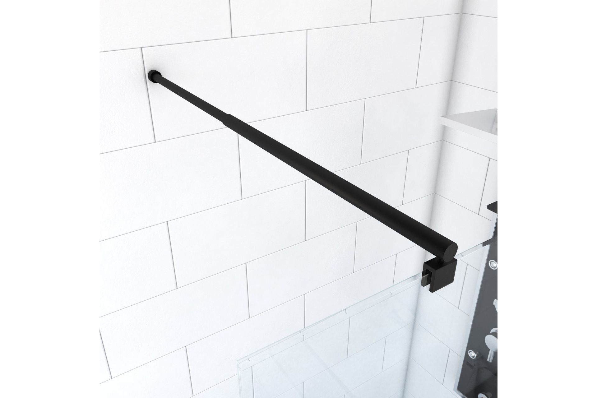 Dusjstang 70 cm - Svart
