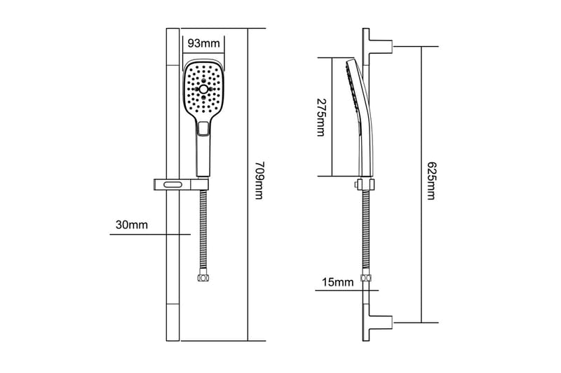 Svaningen Duschset 70 cm - Krom - Hus & oppussing - Kjøkken & bad - Baderom - Dusjutstyr & tilbehør