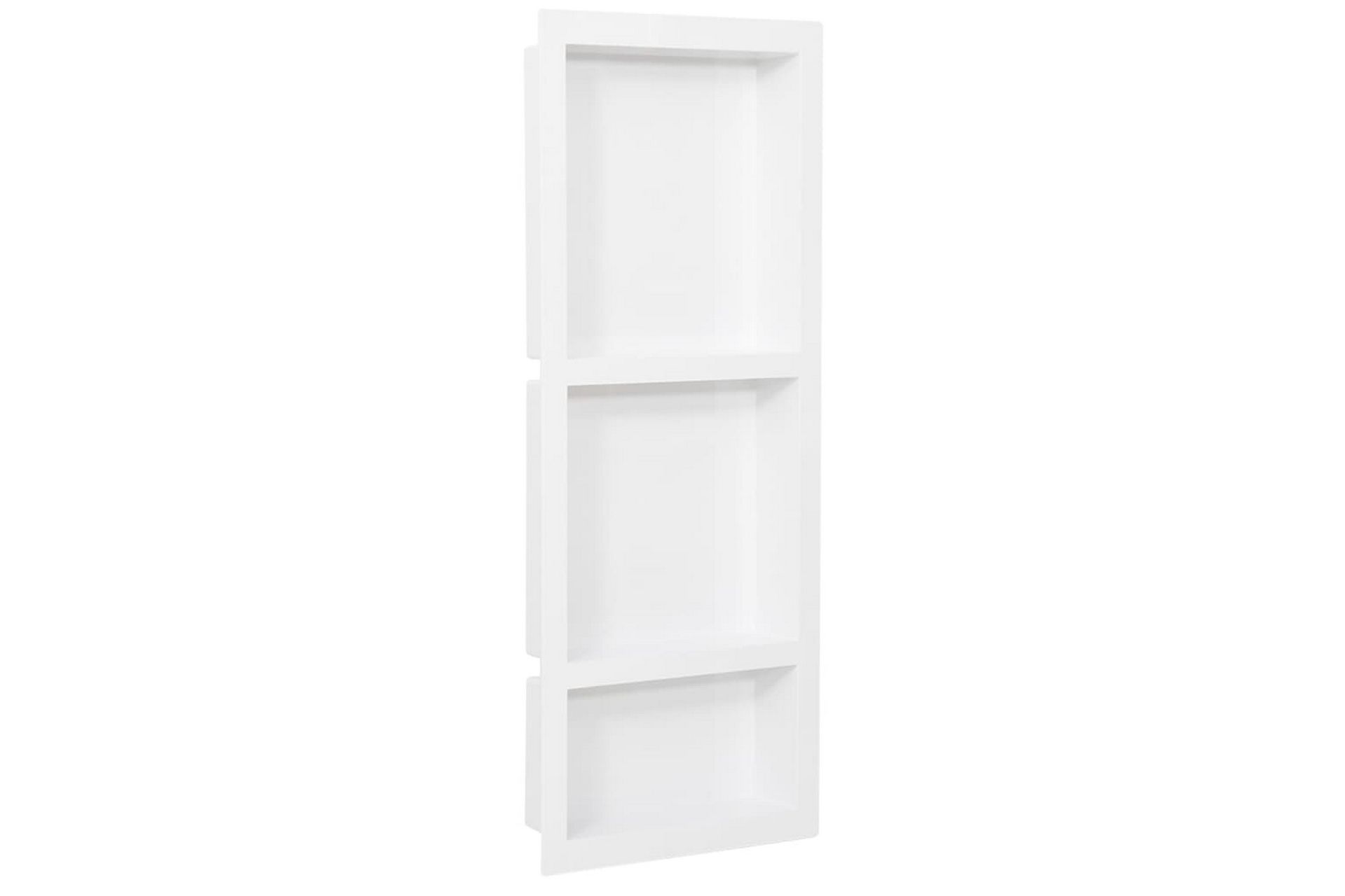 Veggnisjer til dusj med 3 rom matt hvit 41x99x9 cm - Hvit - Hus & oppussing - Kjøkken & bad - Baderom - Dusjutstyr & tilbehør