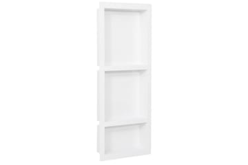 Veggnisjer til dusj med 3 rom matt hvit 41x99x9 cm - Hvit - Hus & oppussing - Kjøkken & bad - Baderom - Dusjutstyr & tilbehør