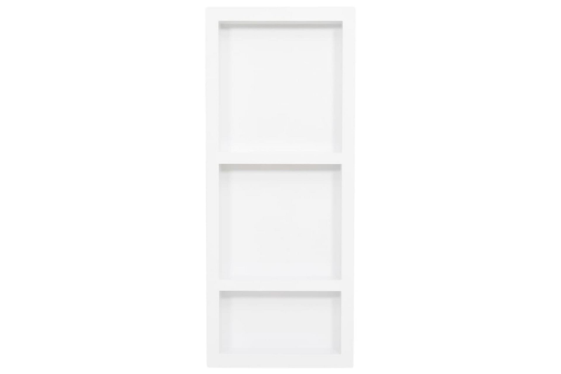 Veggnisjer til dusj med 3 rom matt hvit 41x99x9 cm - Hvit - Hus & oppussing - Kjøkken & bad - Baderom - Dusjutstyr & tilbehør