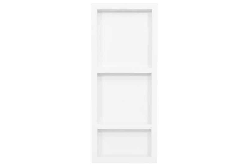 Veggnisjer til dusj med 3 rom matt hvit 41x99x9 cm - Hvit - Hus & oppussing - Kjøkken & bad - Baderom - Dusjutstyr & tilbehør