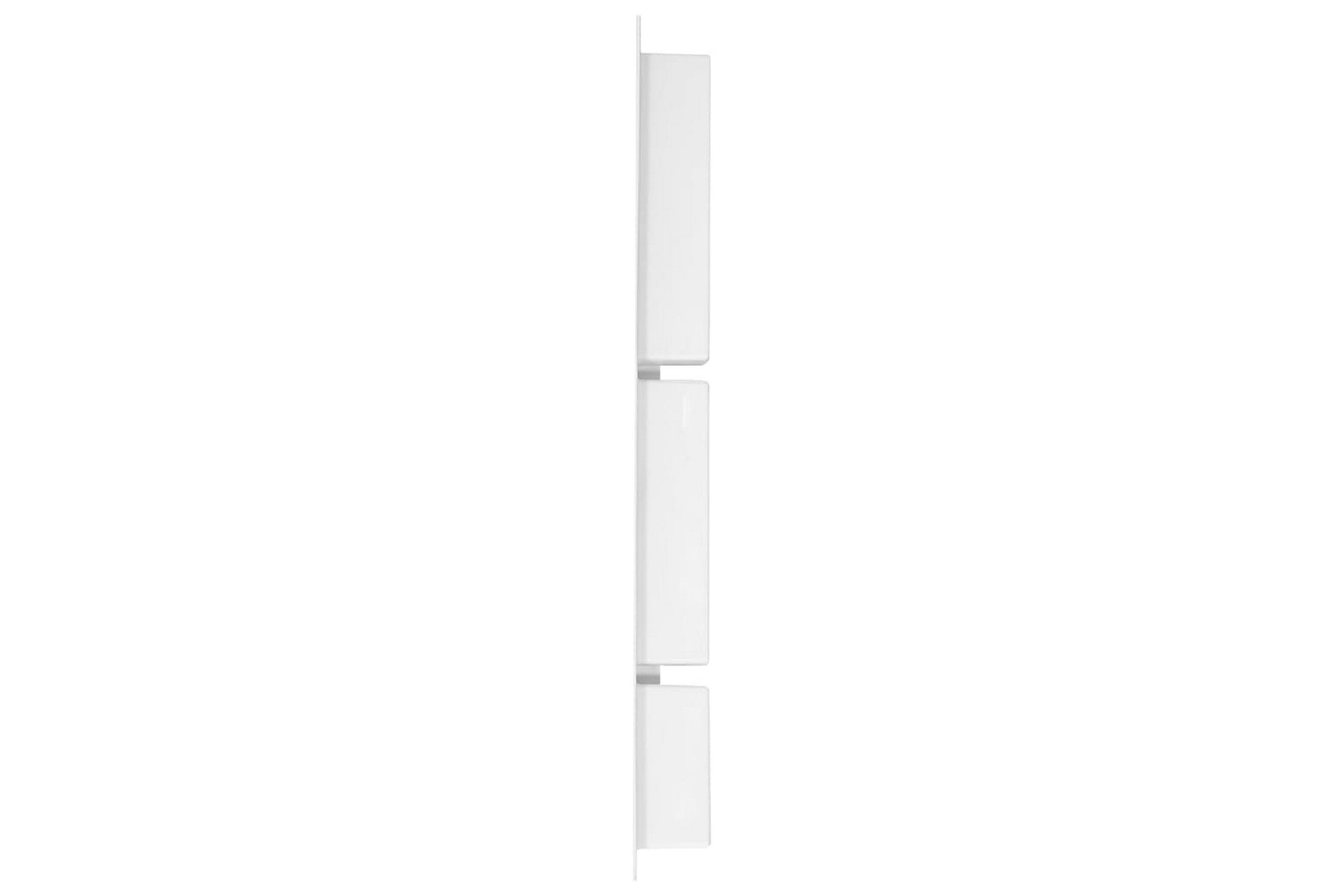 Veggnisjer til dusj med 3 rom matt hvit 41x99x9 cm - Hvit - Hus & oppussing - Kjøkken & bad - Baderom - Dusjutstyr & tilbehør