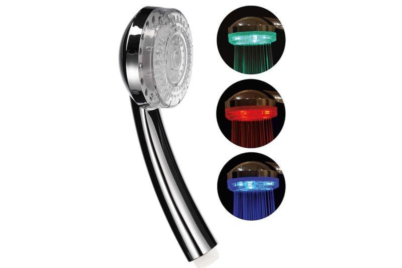 HI LED-dusjhode 8 cm - Silver - Baderomshåndtak & baderomsknotter - Dusjmunnstykke