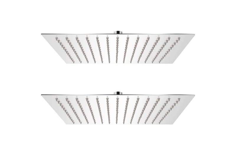 Regndusjhode 2 stk rustfritt stål 30x30 cm - Hus & oppussing - Kjøkken & bad - Baderom - Dusjutstyr & tilbehør