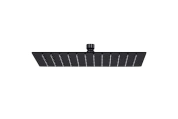 Regndusjhode rustfritt stål 30x20 cm firkantet svart - Hus & oppussing - Kjøkken & bad - Baderom - Dusjutstyr & tilbehør