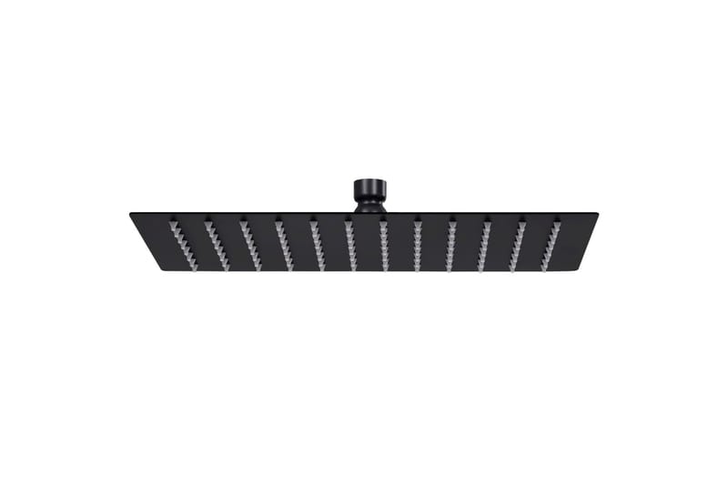 Regndusjhode rustfritt stål 30x20 cm firkantet svart - Hus & oppussing - Kjøkken & bad - Baderom - Dusjutstyr & tilbehør