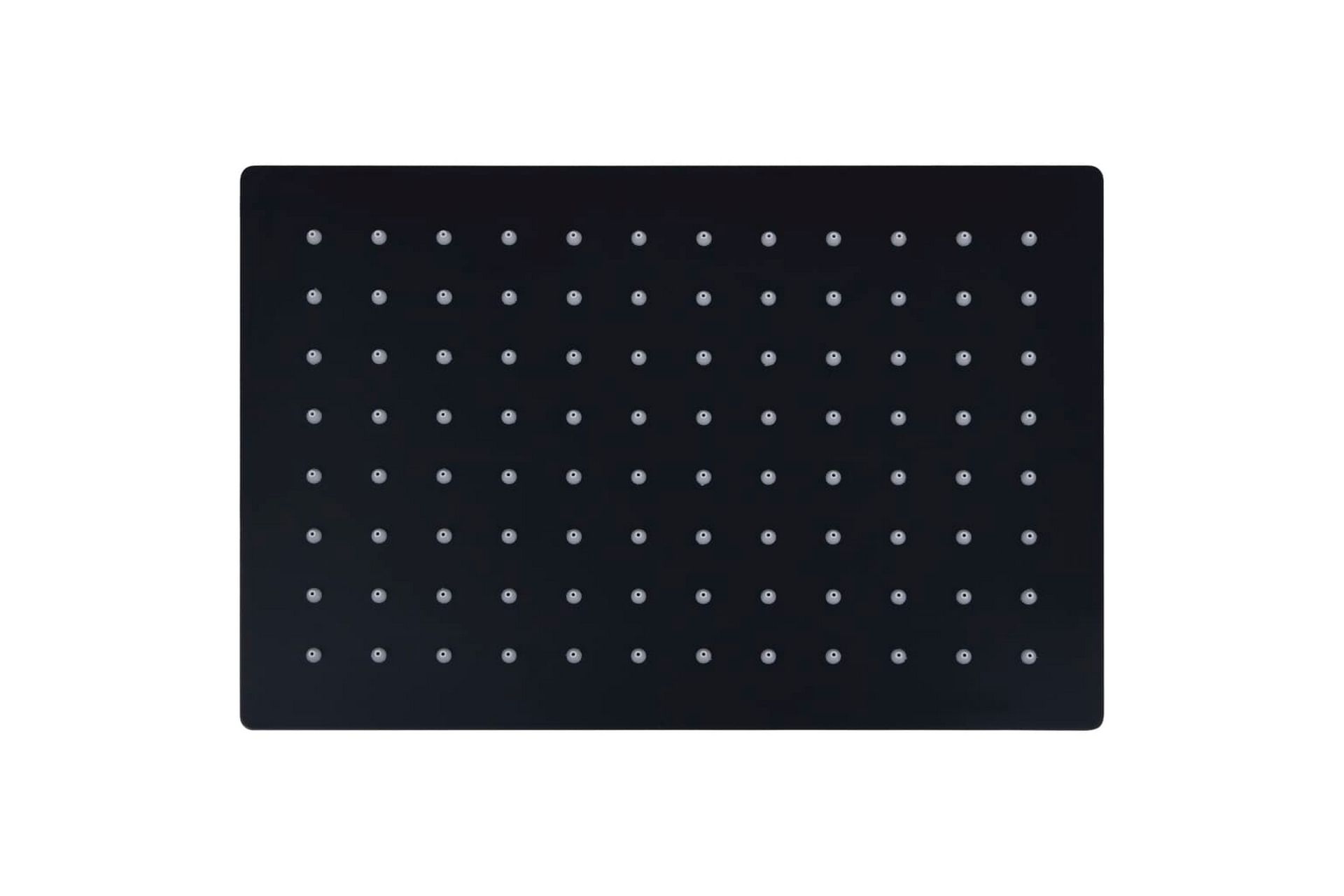 Regndusjhode rustfritt stål 30x20 cm firkantet svart - Hus & oppussing - Kjøkken & bad - Baderom - Dusjutstyr & tilbehør