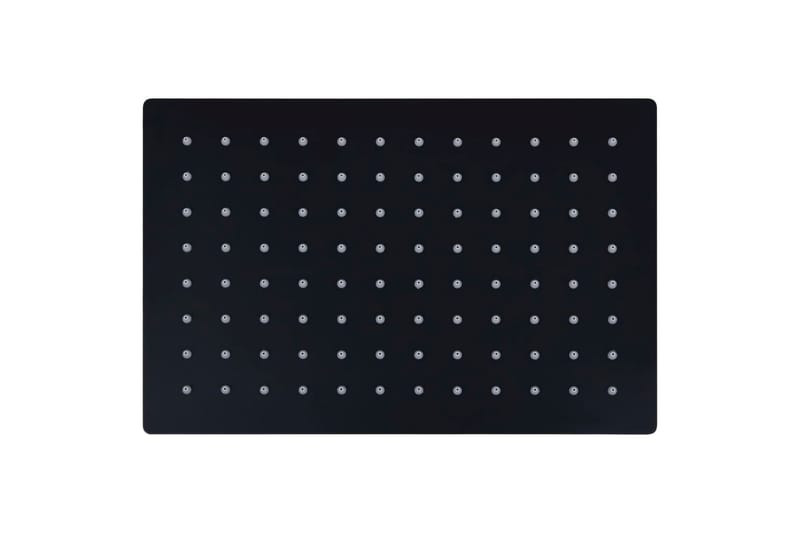 Regndusjhode rustfritt stål 30x20 cm firkantet svart - Hus & oppussing - Kjøkken & bad - Baderom - Dusjutstyr & tilbehør