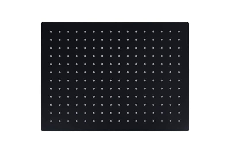 Regndusjhode rustfritt stål 40x30 cm firkantet svart - Hus & oppussing - Kjøkken & bad - Baderom - Dusjutstyr & tilbehør