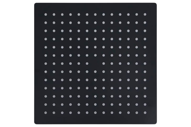 Regndusjhode rustfritt stål 25x25 cm firkantet svart - Hus & oppussing - Kjøkken & bad - Baderom - Dusjutstyr & tilbehør