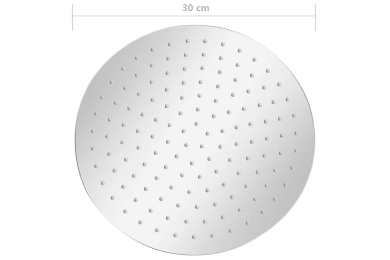 Regndusjhode rustfritt stål 304 30 cm rund - Silver - Hus & oppussing - Kjøkken & bad - Baderom - Dusjutstyr & tilbehør