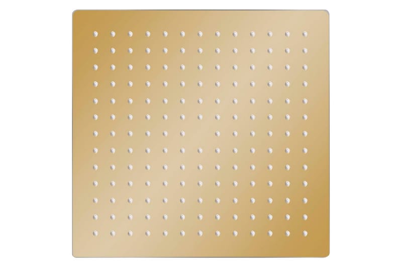 Regndusjhode rustfritt stål 30x30 cm firkantet gull - Gull - Hus & oppussing - Kjøkken & bad - Baderom - Dusjutstyr & tilbehør