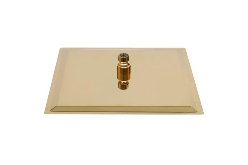 Regndusjhode rustfritt stål 30x30 cm firkantet gull - Gull - Hus & oppussing - Kjøkken & bad - Baderom - Dusjutstyr & tilbehør