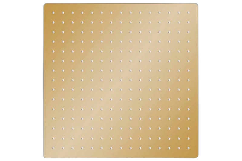 Regndusjhode rustfritt stål 40x40 cm firkantet gull - Gull - Hus & oppussing - Kjøkken & bad - Baderom - Dusjutstyr & tilbehør