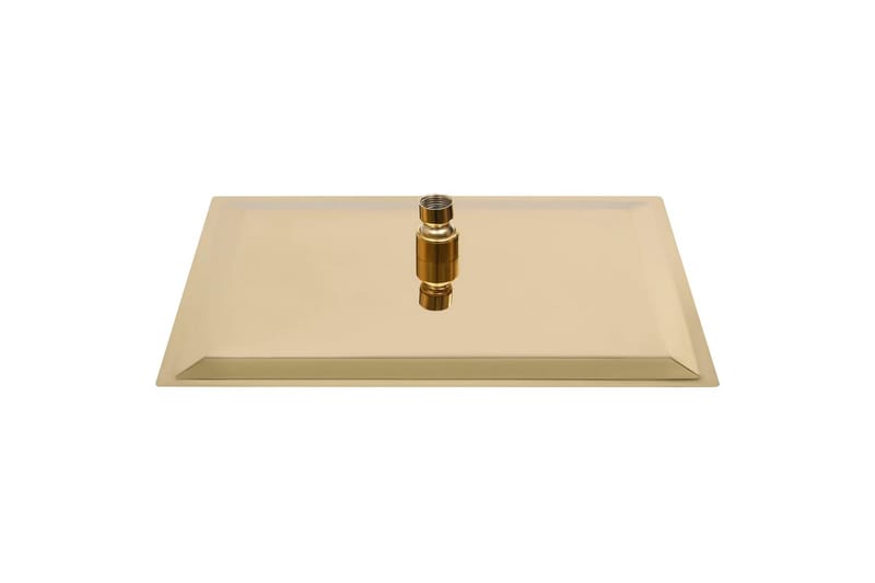 Regndusjhode rustfritt stål 40x40 cm firkantet gull - Gull - Hus & oppussing - Kjøkken & bad - Baderom - Dusjutstyr & tilbehør