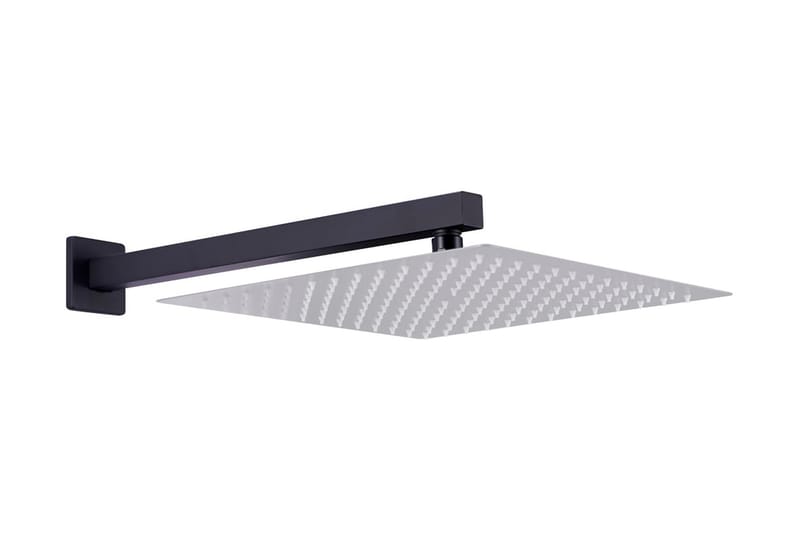 Dusjstøttearm firkantet rustfritt stål 201 svart 40 cm - Hus & oppussing - Kjøkken & bad - Baderom - Dusjutstyr & tilbehør