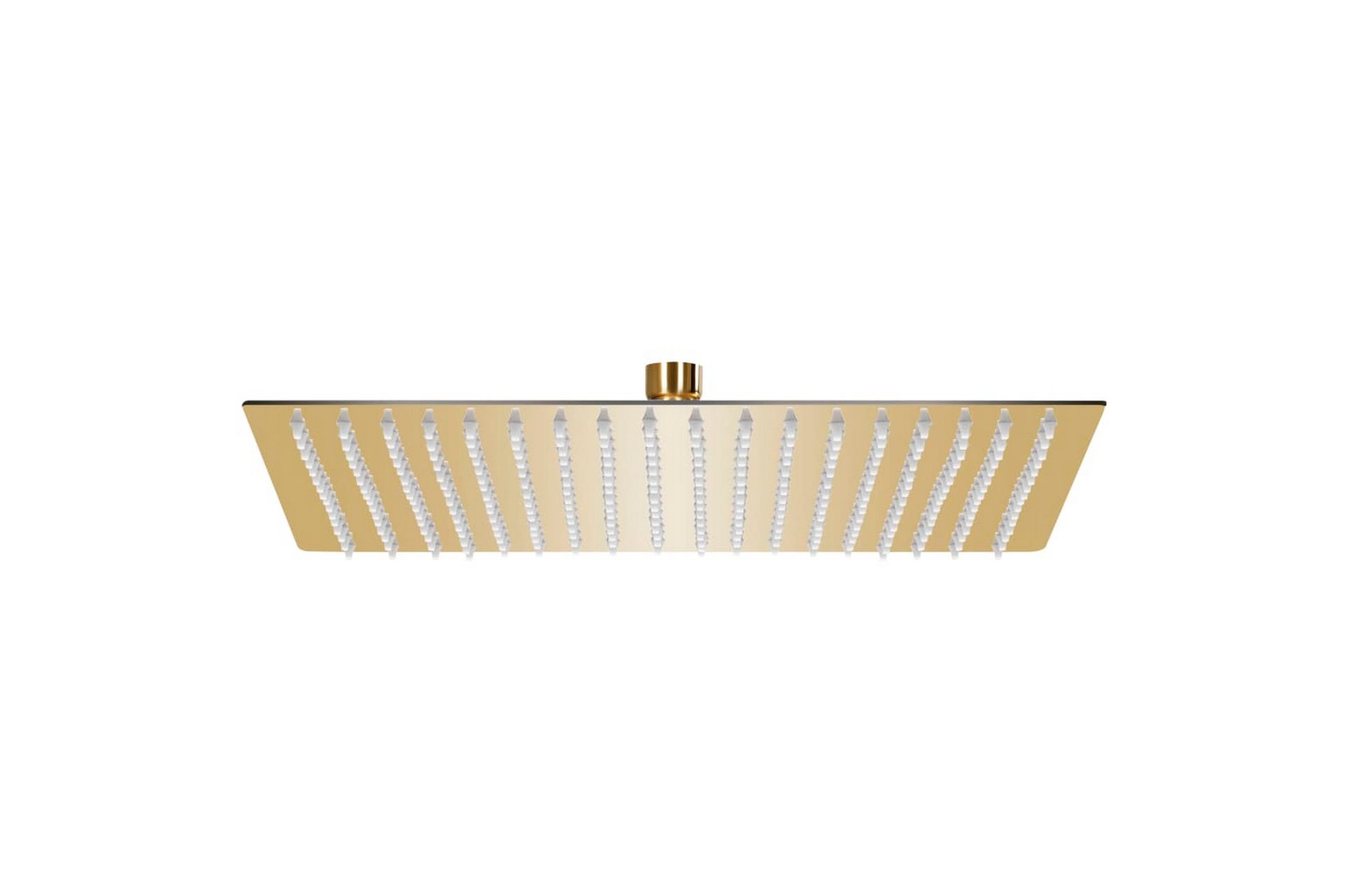 Regndusjhode rustfritt stål 50x50 cm firkantet gull - Gull - Hus & oppussing - Kjøkken & bad - Baderom - Dusjutstyr & tilbehør