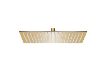 Regndusjhode rustfritt stål 50x50 cm firkantet gull - Gull - Hus & oppussing - Kjøkken & bad - Baderom - Dusjutstyr & tilbehør