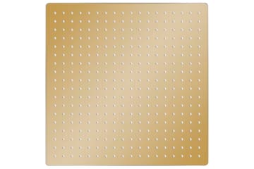 Regndusjhode rustfritt stål 50x50 cm firkantet gull - Gull - Hus & oppussing - Kjøkken & bad - Baderom - Dusjutstyr & tilbehør