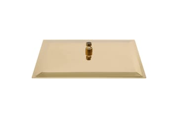 Regndusjhode rustfritt stål 50x50 cm firkantet gull - Gull - Hus & oppussing - Kjøkken & bad - Baderom - Dusjutstyr & tilbehør