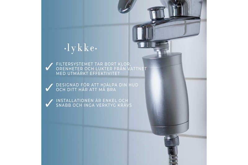 Lykke Dusjfilter - Sølv - Hus & oppussing - Kjøkken & bad - Baderom - Dusjutstyr & tilbehør
