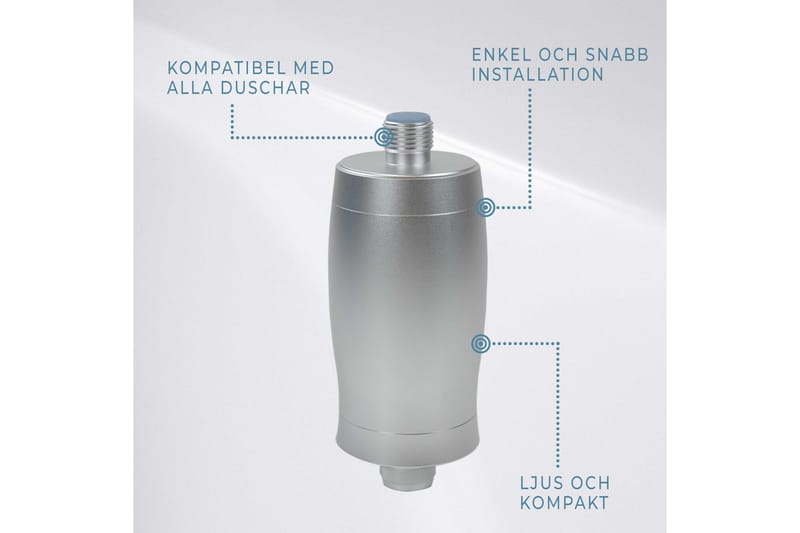 Lykke Dusjfilter - Sølv - Hus & oppussing - Kjøkken & bad - Baderom - Dusjutstyr & tilbehør