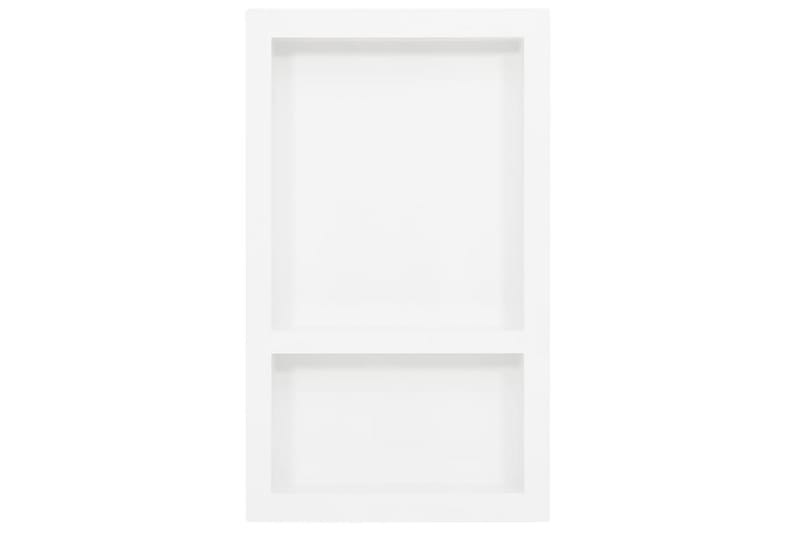 Veggnisjer til dusj med 2 rom høyglans hvit 41x69x9 cm - Hvit - Hus & oppussing - Kjøkken & bad - Baderom - Dusjutstyr & tilbehør