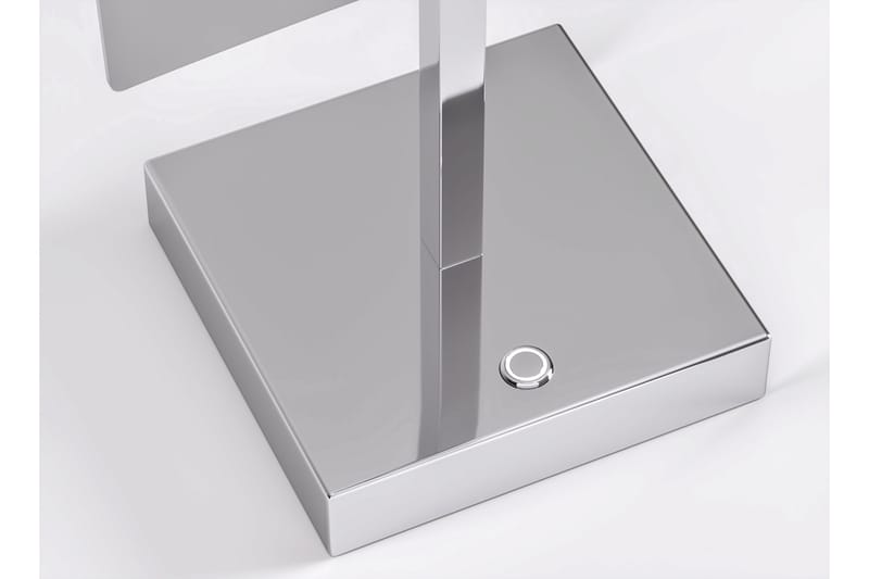 Ervallen Speil 20x20 cm - Sølv - Speil med belysning - Sminkespeil - Baderomstilbehør