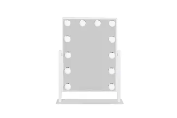Glow Lite sminkespeil på fot 36,5 cm med LED-belysning/lamper Hollywood-speil - Hvit - Innredning - Speil - Speil med belysning